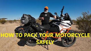 How to Pack Your Motorcycle Safely - Solo Motorcycle Camping #dualsport #adventuremotorcycle