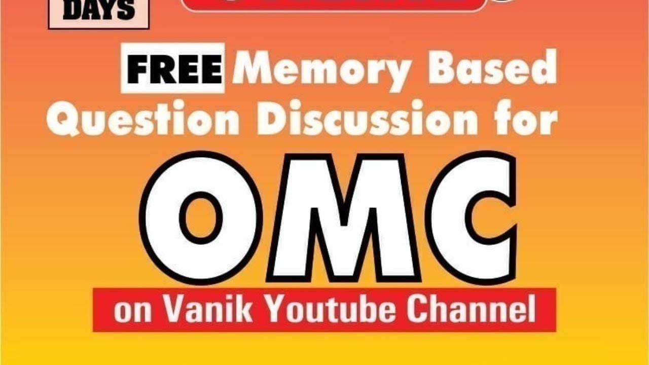 LIVE CLASS | OMC MEMORY BASED QUESTION | ENGLISH | AT VANIK SMART