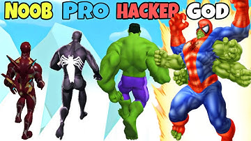 NOOB vs PRO vs HACKER vs GOD in Hero Run