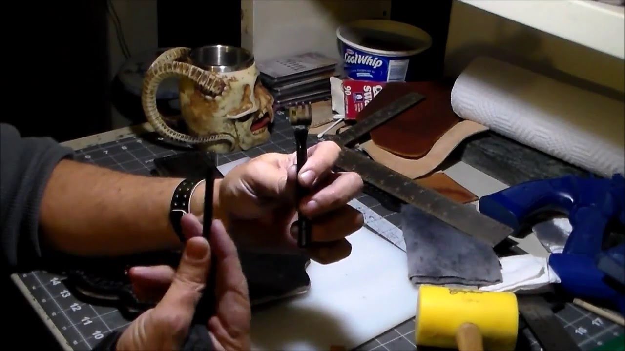 Part 48 Punching Stitch Holes in Leather YouTube