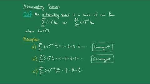 Alternating Series