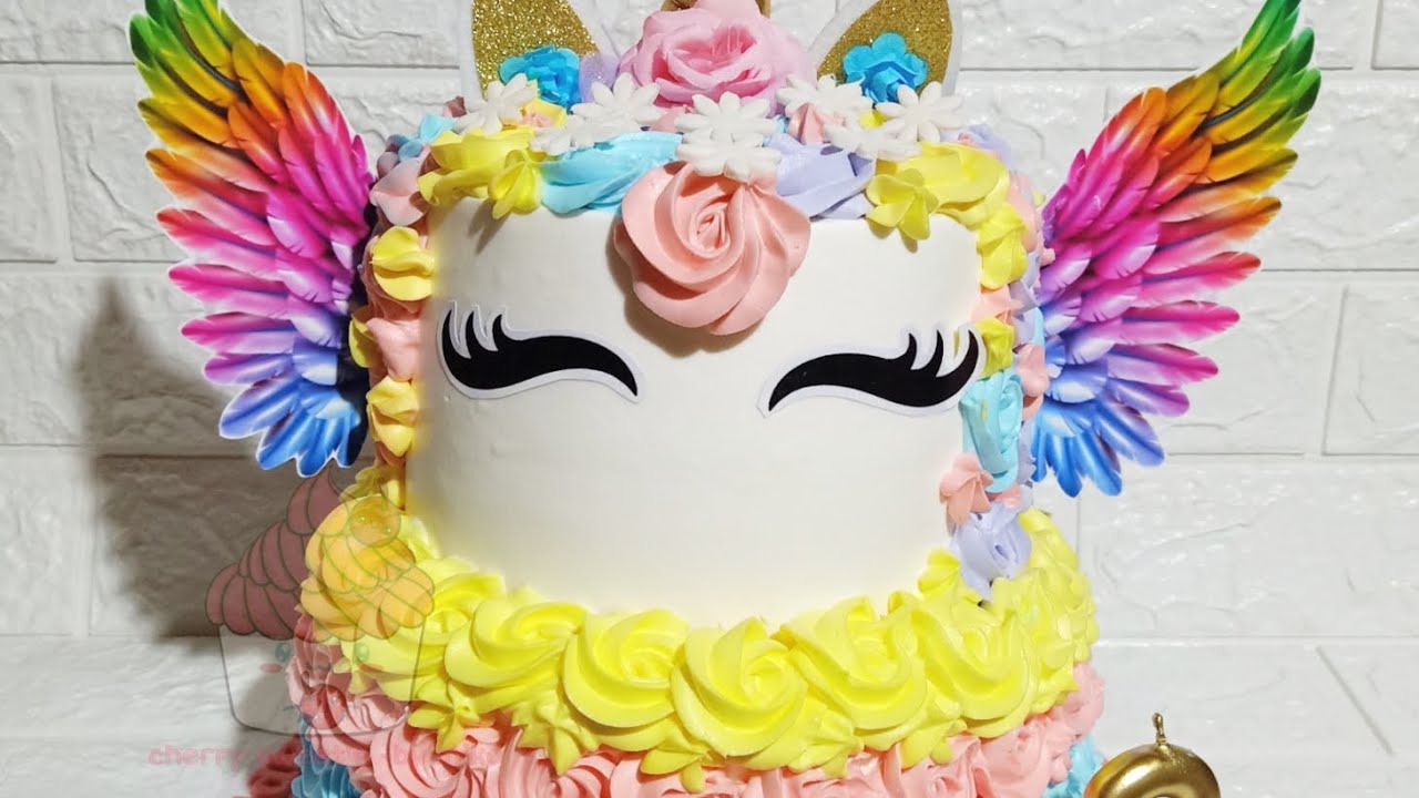 Unicorn cake cake decorating cherrysweetsbymiko YouTube