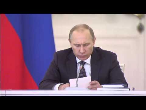 Путин на заседании Горссовета по культуре и исскуству 24.12.2014