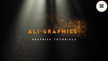 Particle intro And Text Animation in Capcut || PixelLab || Tutorial || Ali Graphics