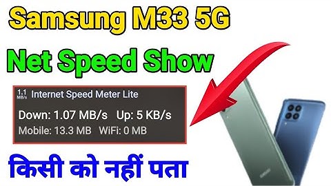 Samsung M33 5G internet speed indicatar show || How to show internet speed notifiction Samsung M33