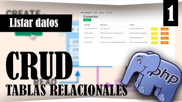 COMO CREAR UN CRUD EN PHP CON TABLAS RELACIONALES || Parte-01 || Listar Datos