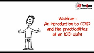 Webinar - An introduction to COID and the practicalities of an IOD claim 26 Jan 2022