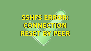 sshfs error: Connection reset by peer