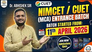 NIMCET 2026 LIVE Preparation 🔥 | CUET MCA Entrance Strategy + Concepts | Dr. Abhishek Sir #nimcet