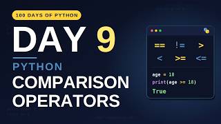 Day 9: Python Comparison Operators | 100 Days of Python