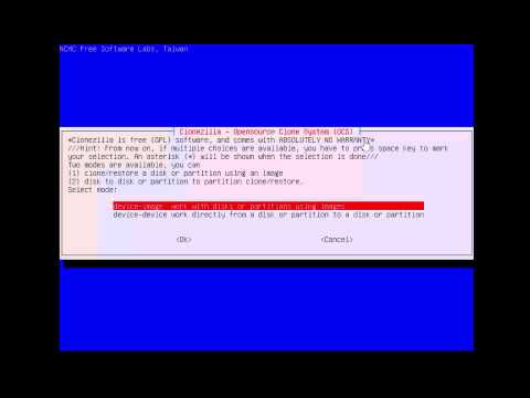 How to Clone a Device over LAN using Clonezilla