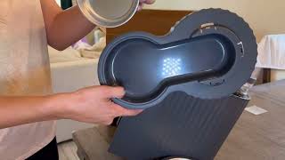 Gardner Pet Automatic Gravity Feeder And Water Dispenser Stainless Steel Two-In-One Set