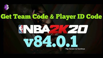 #Tutorials "NBA2K20 New Update Get Team Code & Player ID Code + Tips about Latest Updates"