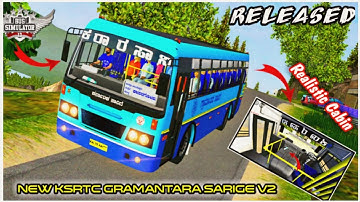NEW KSRTC Gramantara sarige Government V2 Bus Mod 😍for bus simulator Indonesia|BUSSID V3.6.1#bussid