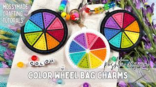 Felt Stitching: Color Wheel Bag Charm - Poshta Design - Creative Gift Idea