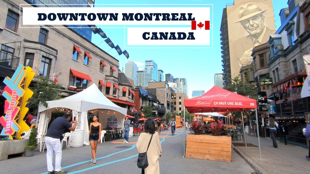 Evening Walk in DOWNTOWN MONTREAL 2021 - YouTube