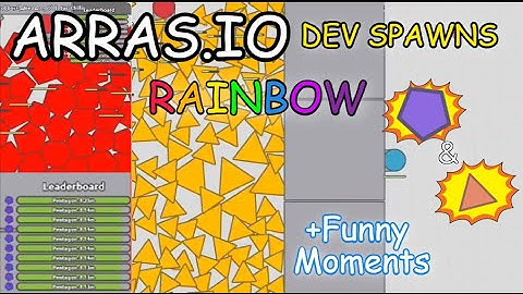 Arras.io - Developer Spawns Rainbow Triangles & Pentagons! (Funny Arras.io moments)
