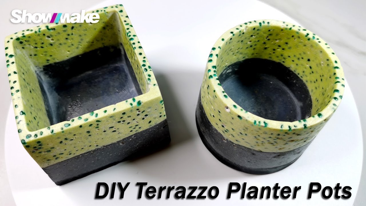 DIY Terrazzo Planter Pots How To Casting Cement Pots Beautiful At