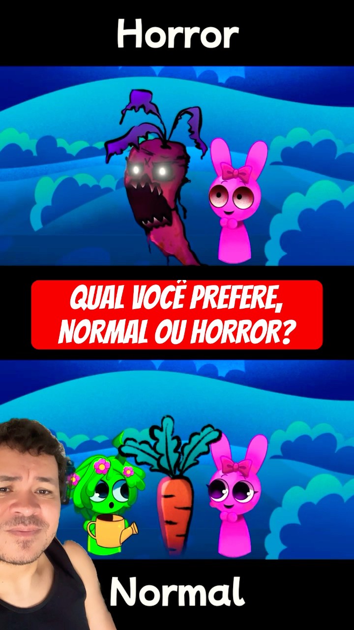 QUAL VOCÊ PREFERE, NORMAL PU HORROR? #mayumigames #sprunki #shortsvideo #youtubeshorts