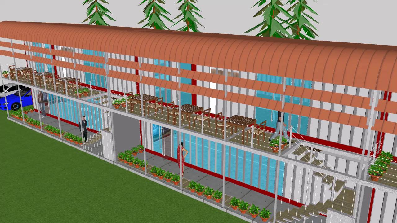 Container modificati palazzina appartamenti case hotel motel abitazioni