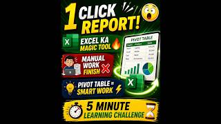 Manual Reporting Band Karo! Learn Pivot Table Fast 🚀