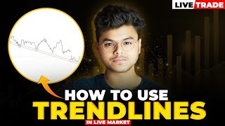 Intraday Live Trade Using Lower Low Trend Line || 400 Quantity CE Option Buying Trade