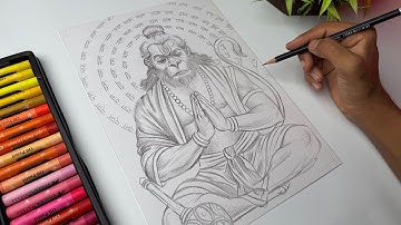 Let’s Draw- Lord Hanuman Drawing, Hanuman Ji Drawing, Outline Tutorial, Step By Step