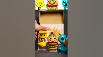 Sprunki OC Squid kid Vs Krabby patty Vs Seashooter Unboxing Action Figure #sprunki #incredibox