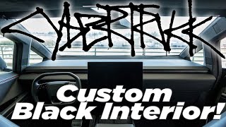 Custom Black Leather Cybertruck Interior! 🖤 Satin White DIY Wrap & 22" CT7 Wheels & Painted Calipers