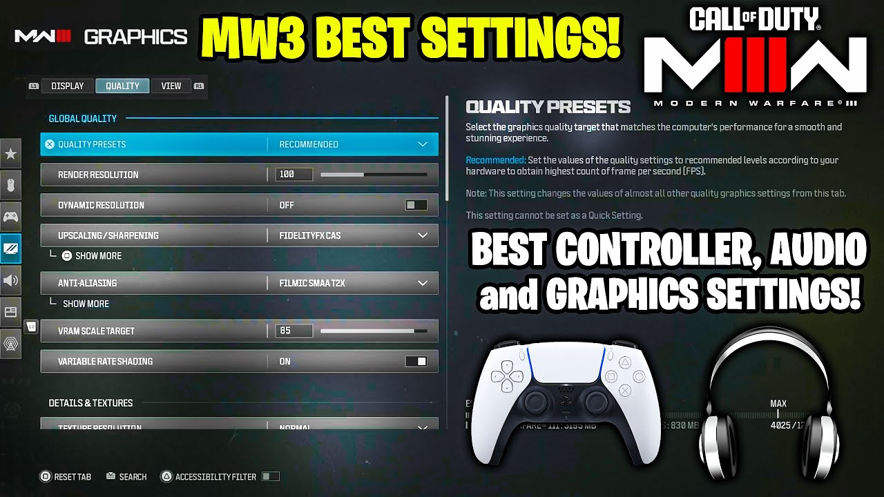 Best Settings For CoD: Modern Warfare 3 - Controller Layouts, Sensitivity,  And More - GameSpot