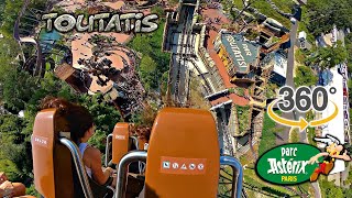 VR 360 Toutatis Roller Coaster On Ride POV Parc Asterix 2023 08 17