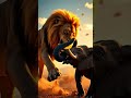 In the African savanna, Scar, a lion with a distinctive scar,  ai#animation #animals #hindistories