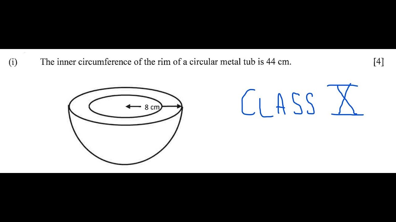 VOLUME OF HEMISPHERE CLASS 10 ICSE SPECIMEN PAPER 2023 MATHS INNER
