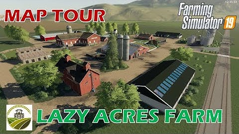 "LAZY ACRES FARM" NEW MOD MAP | Farming Simulator 19 MAP TOUR | PS4