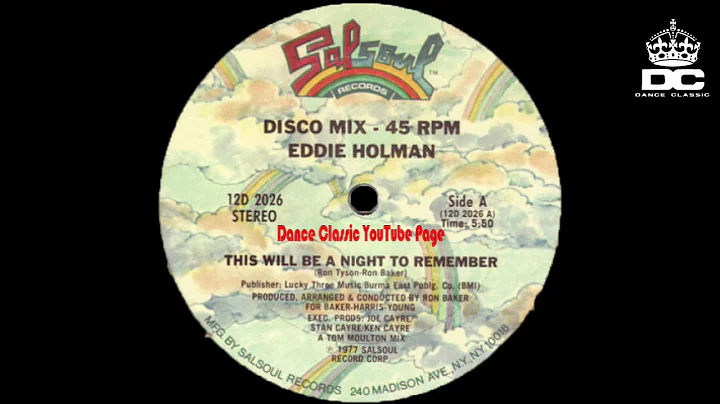 Eddie Holman - This Will Be A Night To Remember (A...