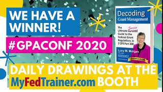 Decoding Grant Management Book Winner!