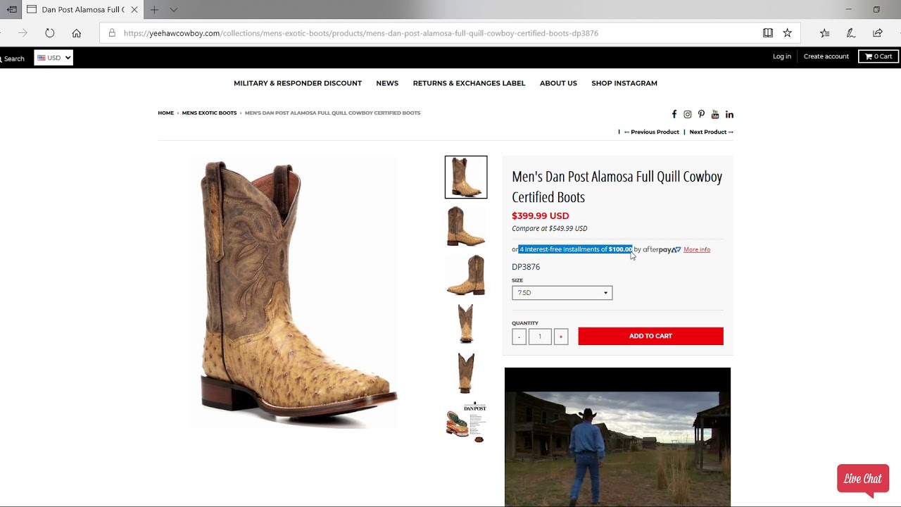 cowboy boots afterpay
