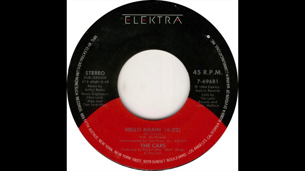 The Cars Hello Again (Dub Version) (BSide) YouTube