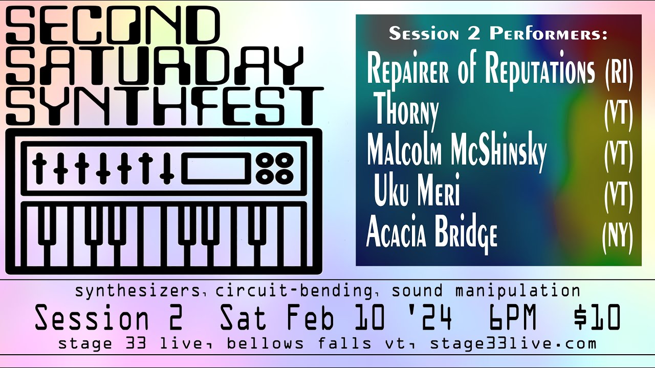 Coming up: 2024 Second-Saturday Synthfest, session 2