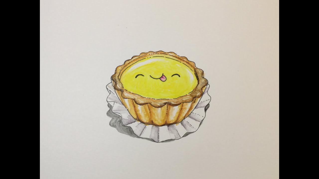 How To Draw Kawaii (かわいい 可愛い) Egg Tart (Step by Step Easy) YouTube