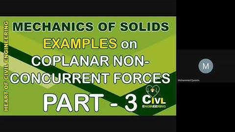 EXAMPLES ON CO-PLANAR NON-CONCURRENT FORCES (PART-3)