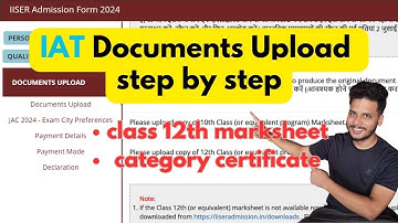 How to upload class 12th marksheet and category | IISER counselling | #iat #iiser