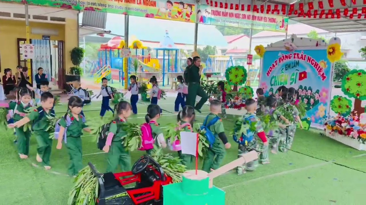 HĐTN” Bé tập làm chiến sĩ” 4-5 tuổi