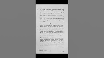 BCA 6th Semester System Administration using Linux 2022 Complete question paper | Linux paper |