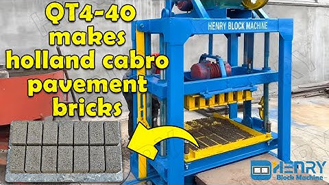 QTJ4-40 manual concrete hollow block making machine makes holland cabro pavement bricks
