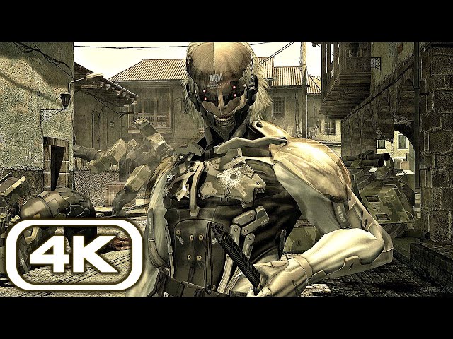 Raiden vs. Gekko and Vamp Fight Scene 4K ULTRA HD (Metal Gear Solid 4) class=