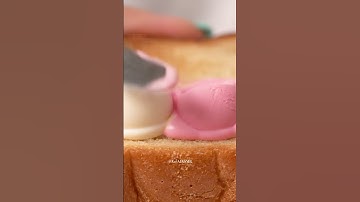 Mini ice cream smear on brioche ASMR macro #aiasmr #satisfying #asmr #relaxing #ai