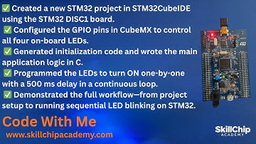 STM32F407 Discovery Board LED Blinking Sequence | STM32CubeIDE Tutorial for Beginners