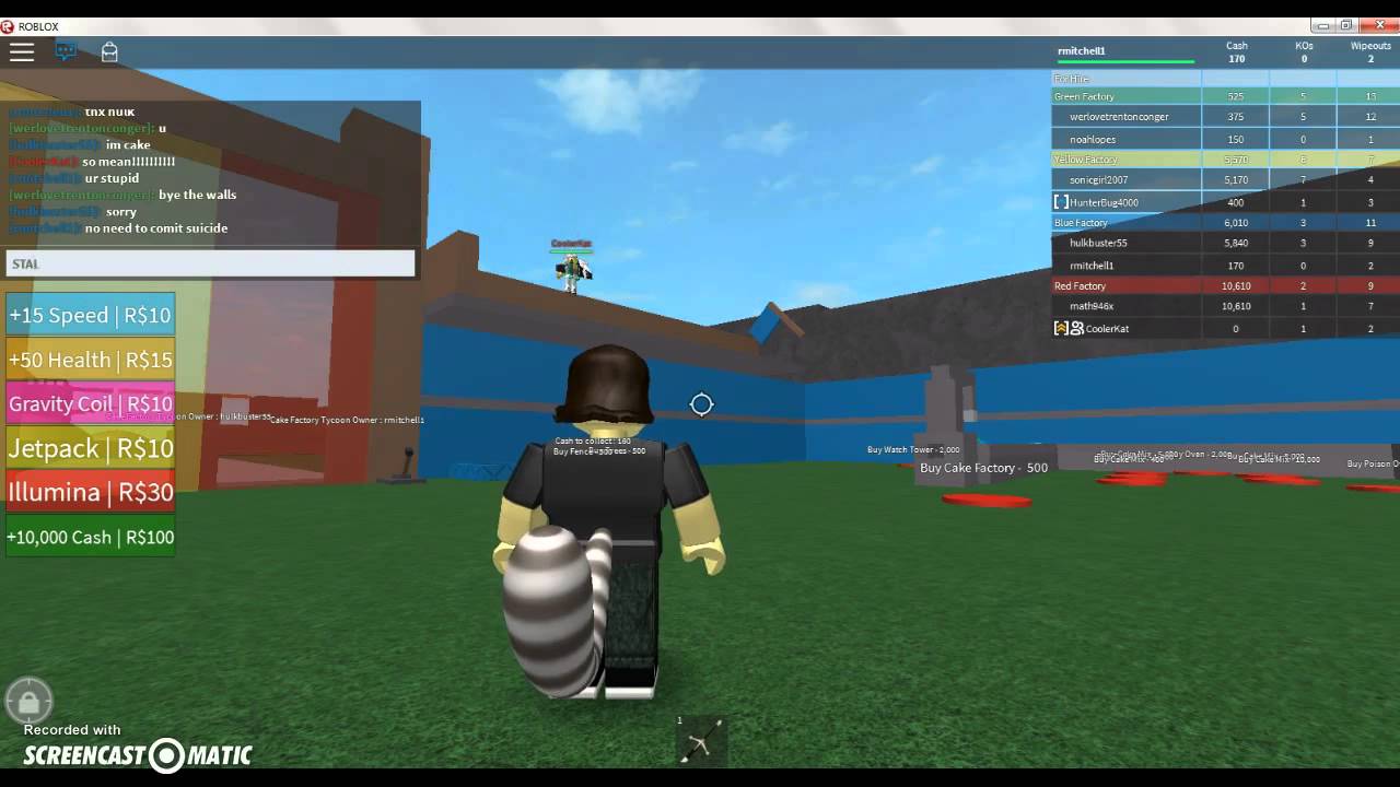 Roblox 2 Player Cake Factory War Tycoon First Video Youtube - roblox cake factory game