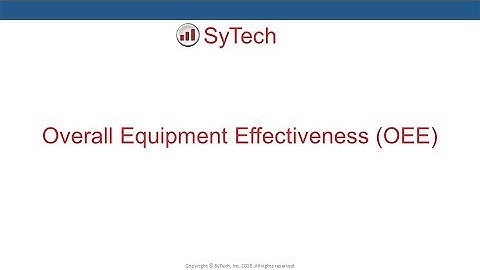 XLReporter for Overall Equipment Effectiveness (OEE)